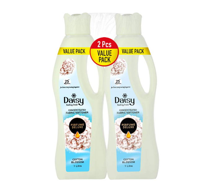 Daisy Set of 2 Pack 1 Liter Cotton Blossom Feeling Fresh Concentrated Fabric Softener Long Lasting Perfume Deluxe 1 in UAE