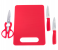 Royalford RF6968 4 Pieces Kitchen Tools Set - Red 2 in UAE