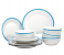 Royalford RFU9114 12 Pieces Porcelain Dinner Set - White & Blue 1 in UAE