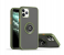 Silicone Soft Edge Mobile Case with Metal Finger Ring Holder Stand for Apple iPhone 12 Mini - Army Green 1 in UAE