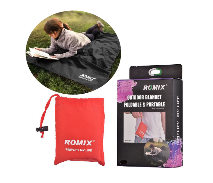 Romix Large Outdoor Blanket - Black 1 in OMAN