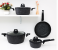 Royalford RF9557 7 Pieces Chef Art Aluminum Cookware Set - Black 1 in UAE