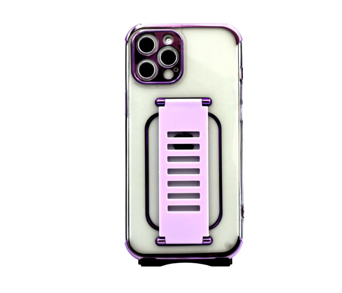 Grip2U GR-1292 Transparent Case With Finger Grip For iPhone 11 Pro - Purple 1 in UAE