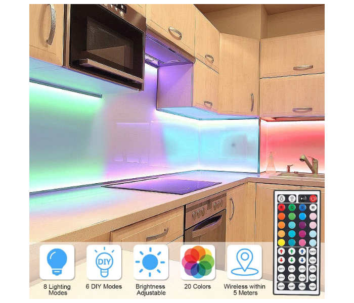 TY103 LED Strip Light 16.4ft 5 Meter SMD 5050 Bluetooth Controller Sync to Music RGB Light 5 in OMAN