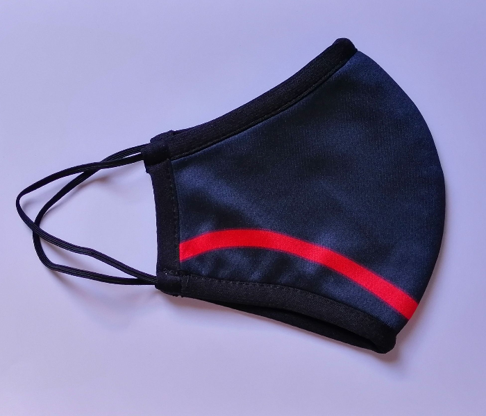 Breathe Stripe Face Mask - Black and Red 2 in UAE