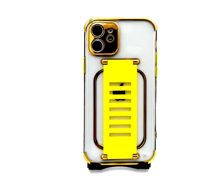 Grip2U GR-1280 Transparent Case With Finger Grip For iPhone 11 - Yellow 1 in UAE
