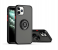 Silicone Soft Edge Mobile Case with Metal Finger Ring Holder Stand for Apple iPhone 12 Mini - Black 1 in UAE