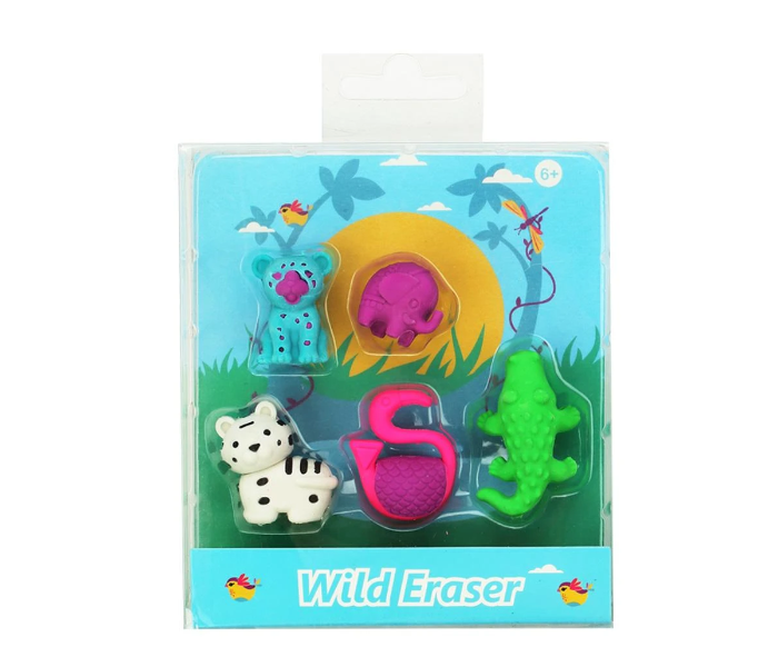 Smily Kiddos Fancy Wild Eraser Set - Blue and Green 1 in UAE