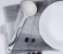 Royalford RF8039 8-inch Melamine Ware Super Rays Spoon - Ivory & Blue 2 in UAE