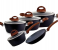 Royalford RF8904 9 Pieces Delight Cookware Set - Black & Brown 4 in UAE