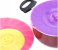 Royalford RF8675 3 Pieces Universal Silicone Lid - Pink, Yellow & Purple 2 in UAE