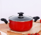Royalford RF6444 32CM Non Stick Cooking Pot With Glass Lid - Red 3 in UAE