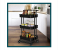 3 Tier Rolling Cart With Handle and Lockable Wheels - Black 6 in UAE