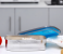 Royalford RF7014 680ml Stainless Steel Rectangle Lunch Box - Silver & Blue 2 in UAE