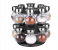 16 Jars Glass Jar with Revolving Rack - Black and Silver 1 in UAE