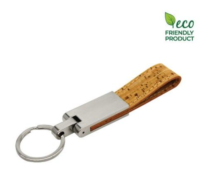 SS Eco Friendly Metal Key Chain With Cork Strap 1 in UAE
