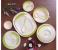 Royalford RF8101 64 Pieces Ribble Designed Melamine Ware Dinner Set - Ivory & Pista Green 2 in UAE