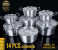 Olympia OE-1413-2 14pcs Aluminum Cooking Pot Set Made in Pakistan- Silver 1 in UAE