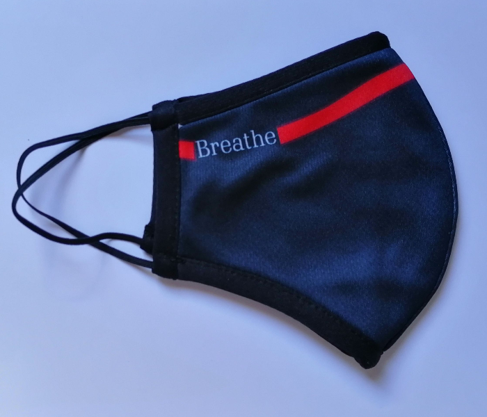 Breathe Stripe Face Mask - Black and Red 1 in UAE