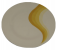 Royalford RF8044 8-inch Melamine Ware Super Rays Flat Plate - Ivory & Yellow 4 in UAE