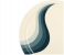 RoyalFord RF8032 14-inch Super Rays Oval Plate - Ivory & Blue 1 in UAE