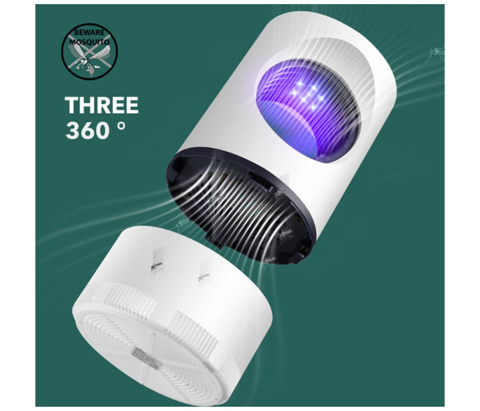 USB Powered Electric Photocatalytic LED Anti Mosquito Killer Light - White 2 in UAE
