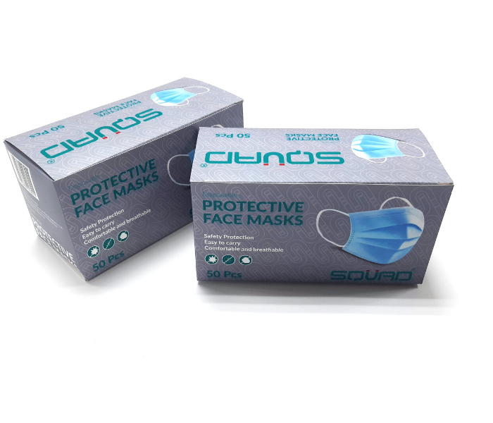 Squad 50 Pcs Non-Woven 3 Ply Medical Protective Face Mask 1 in UAE