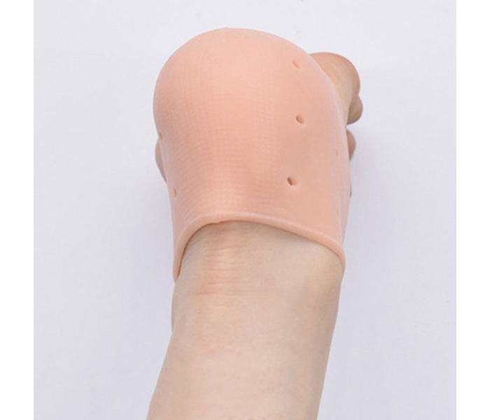 Pair Of Protective Silicone Shoe Heel Cases - Beige 3 in UAE
