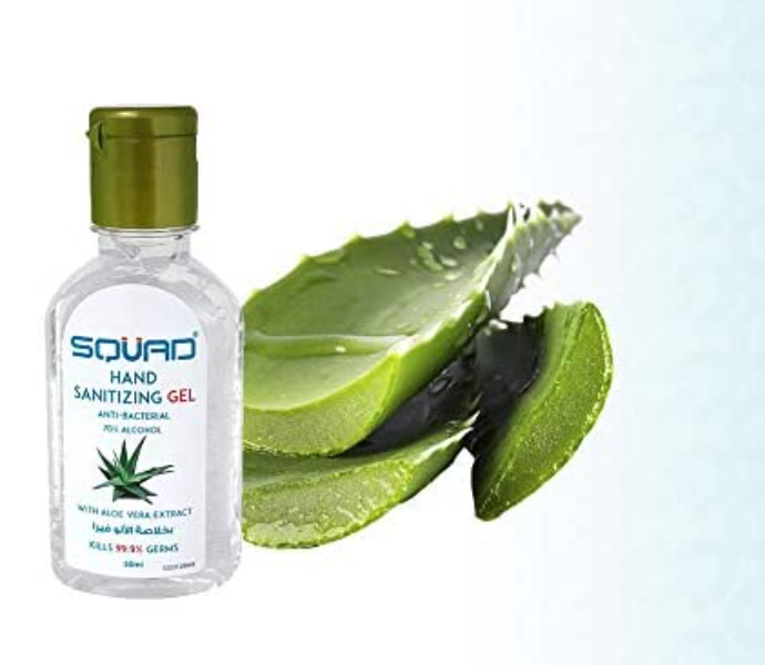 SQUAD 50ml Pack Of 6 Pieces Anti -Bacterial Aloe vera Extract Hand Sanitizer Gel 1 in UAE