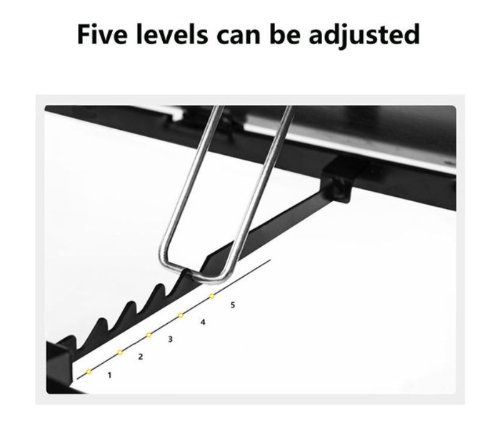 Adjustable Height Folding Table Laptop Desk - Beige 4 in UAE