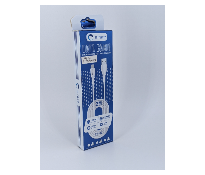 E-Race 2 Meter Lightning Cable -White 3 in OMAN