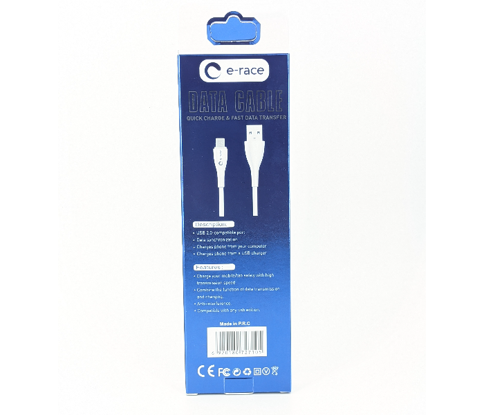 E-Race 2 Meter Lightning Cable -White 2 in OMAN
