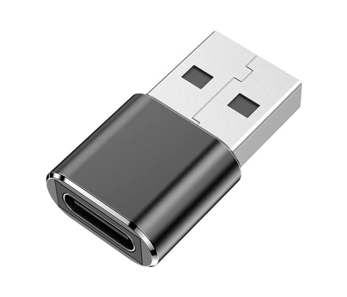 Trands TR-CA397 Type-C to USB Type-A Adapter for PC - Black 1 in UAE