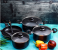 Royalford RF7923 8 Pcs Non-Stick Cookware Set - Black 1 in OMAN