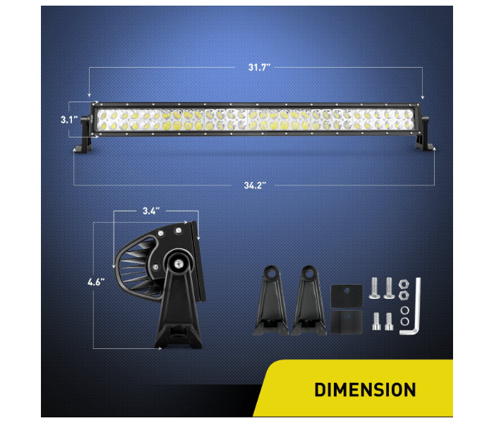 GZ LED BAR 180W Spot Flood Combo Driving Lamp Off Road Lights Work Light Boat Jeep Headlight Lamp 2 in UAE
