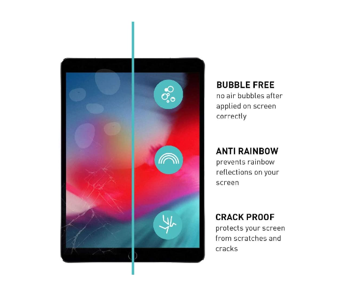 Trands TR-IPS843 10.5 Inch Screen Anti-Scratch Clear Glass Protection for iPad Air 2019 3 in UAE