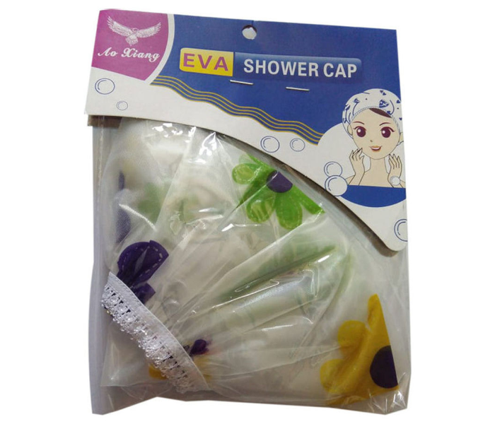 Flowers Printed Multicolour Shower Cap 1 in UAE