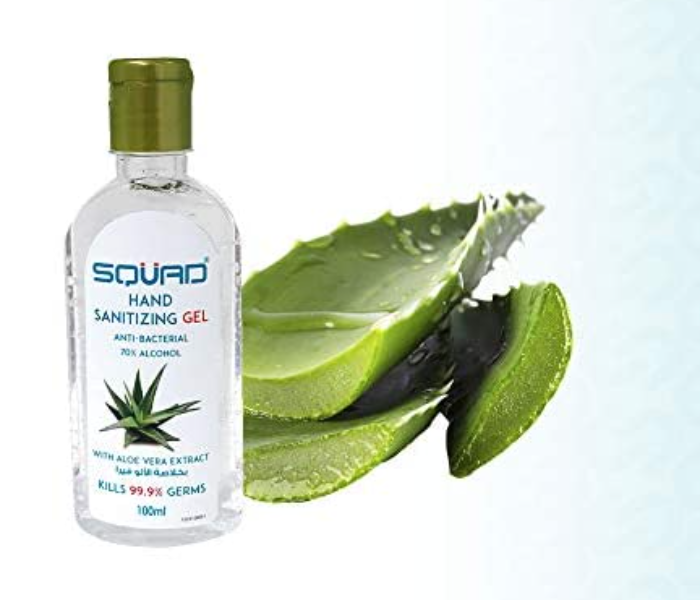 SQUAD 100ml Pack Of 6 Pieces Anti -Bacterial Aloe vera Extract Hand Sanitizer Gel 1 in UAE
