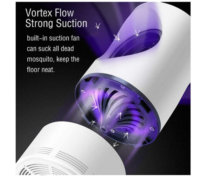 Electric Indoor Mosquito Trap USB Power Insect Killer with UV Light LED Lamp - White 4 in UAE