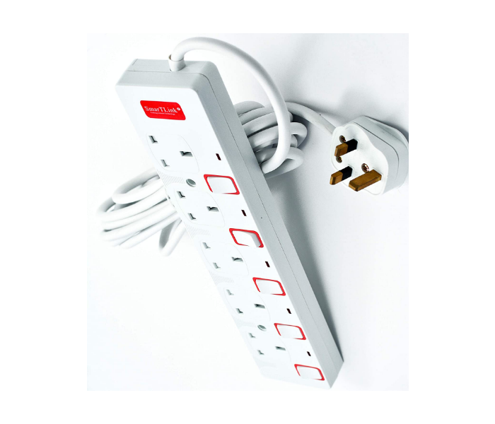 SmartLink SL605E 3 Meter Portable MultiI Soket - White 2 in KSA