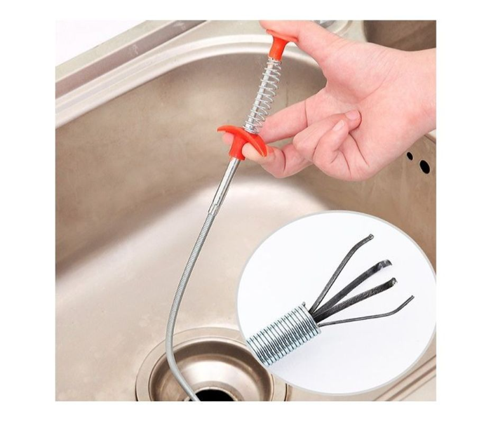 Metal wire brush Hand Kitchen Sink Cleaning Hook - Silver and Red 4 in UAE