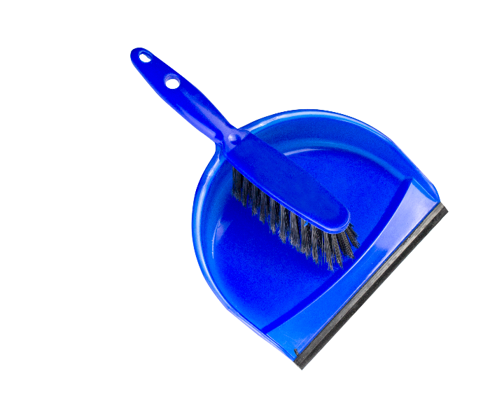 Mery Dust Pan with Rubber Brush - Blue 1 in UAE