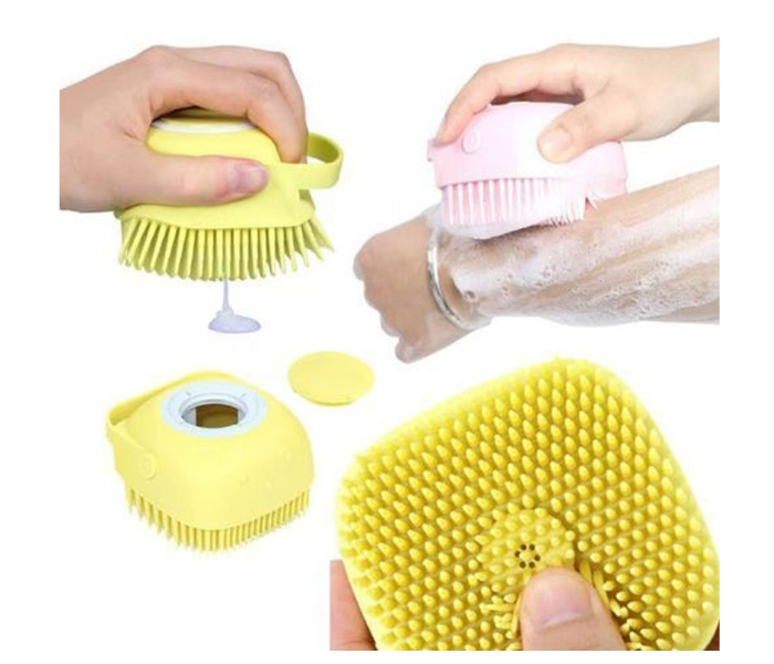 Silicone Bath Massage Brush - Yellow 2 in UAE