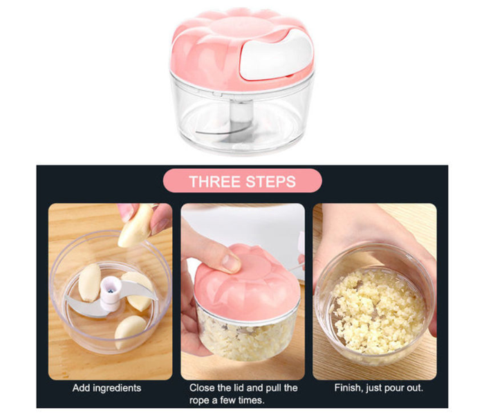 Manual Garlic Chopper - Pink 4 in UAE