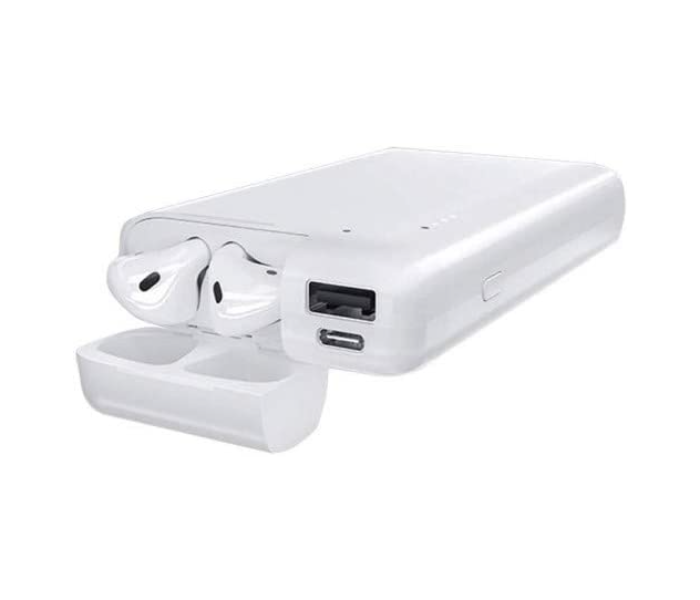 Morepro PB-1103 10000mAh High-Speed Charging Technology Power Bank with Charging Case for Airpods - White 1 in UAE