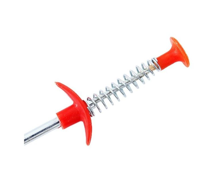 Metal wire brush Hand Kitchen Sink Cleaning Hook - Silver and Red 1 in UAE