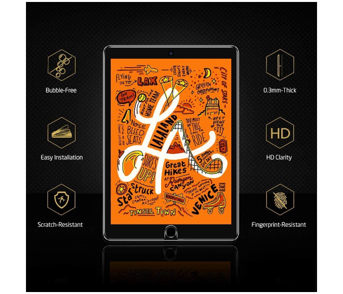 Trands TR-IPS945 7.9 Inch Anti-Scratch Clear Glass Protection for iPad Mini 3 in UAE