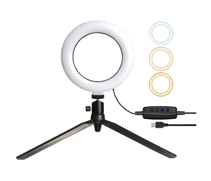 Trands TR-LT703 LED Selfie Ring Light - Black 1 in UAE