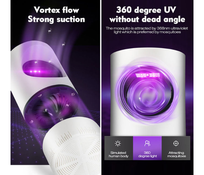 USB Powered Electric Photocatalytic LED Mosquito Killer Light - White 5 in UAE