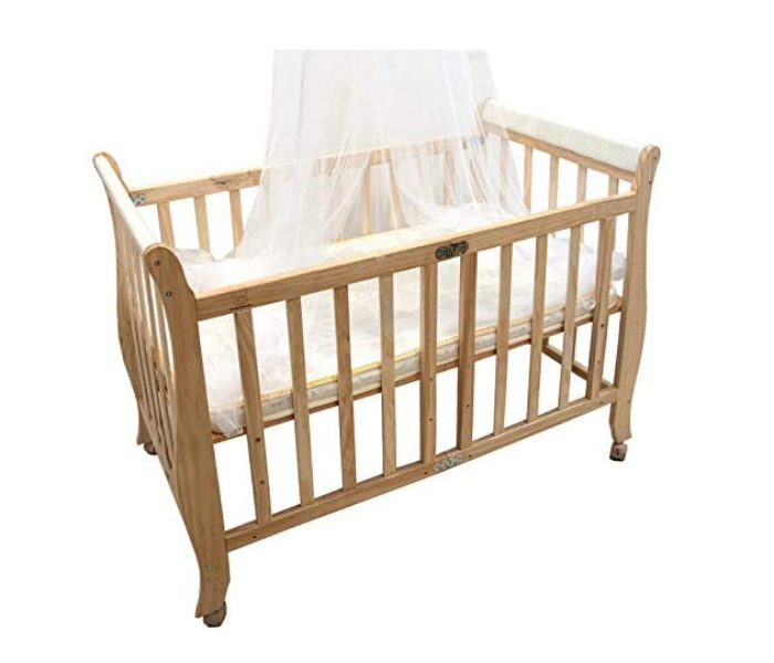 Lelefante Baby Bed with Wheels - Beige 1 in KSA
